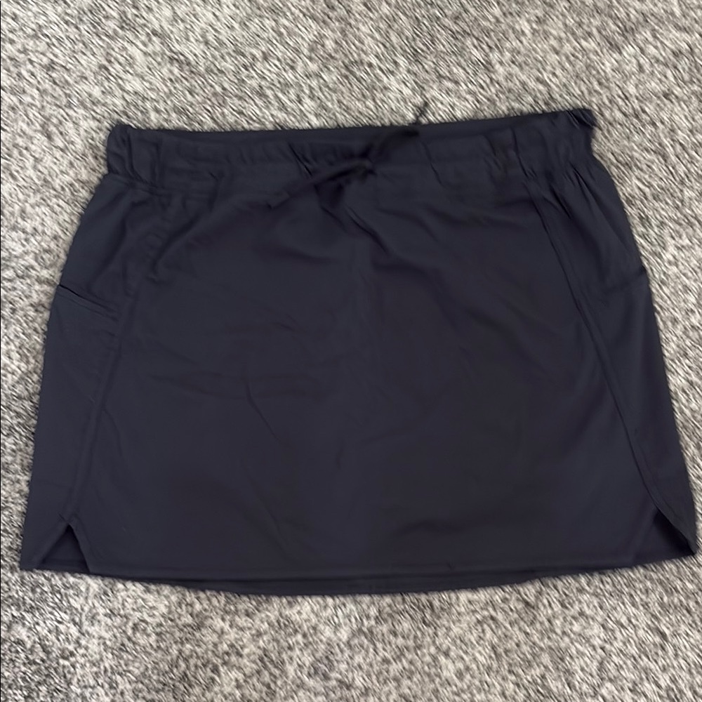 Women’s Black Athletic Skort with Drawstring Waist Sz L